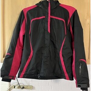 Polar Edge‎ Ski Jacket Silver Series Snow Winter Pink Black Women's XL